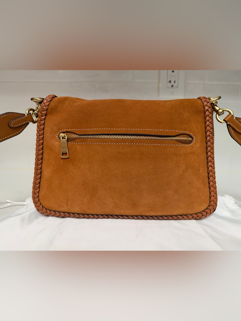 COACH ⁠Soft Tabby Braided Suede Canyon Bag CJ817 NWOT⁠ - Picture 4 of 15
